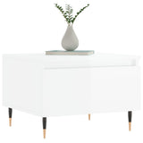 Tavolini Salotto 2pz Bianco Lucido 50x46x35cm Legno truciolato