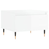 Tavolini Salotto 2pz Bianco Lucido 50x46x35cm Legno truciolato