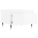 Tavolini Salotto 2pz Bianco Lucido 50x46x35cm Legno truciolato