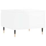 Tavolini Salotto 2pz Bianco Lucido 50x46x35cm Legno truciolato