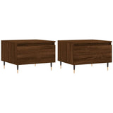 Tavolini Salotto 2pz Rovere Marrone 50x46x35 Legno truciolato