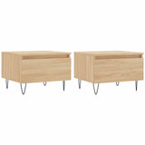Tavolini Salotto 2pz Rovere Sonoma 50x46x35cm Legno truciolato