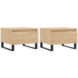 Tavolini Salotto 2pz Rovere Sonoma 50x46x35cm Legno truciolato