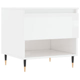 Tavolini Salotto 2pz Bianco Lucido 50x46x50cm Legno truciolato