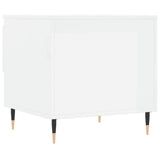 Tavolini Salotto 2pz Bianco Lucido 50x46x50cm Legno truciolato