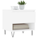Tavolini Salotto 2 pz Bianchi 50x46x50 cm in Legno truciolato