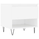 Tavolini Salotto 2 pz Bianchi 50x46x50 cm in Legno truciolato