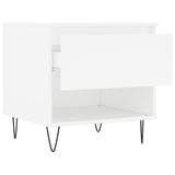 Tavolini Salotto 2 pz Bianchi 50x46x50 cm in Legno truciolato