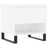 Tavolini Salotto 2 pz Bianchi 50x46x50 cm in Legno truciolato