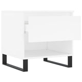 Tavolini Salotto 2 pz Bianchi 50x46x50 cm in Legno truciolato