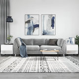 Tavolini Salotto 2 pz Bianchi 50x46x50 cm in Legno truciolato