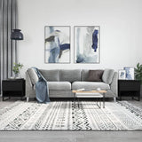 Tavolini da Salotto 2 pz Neri 50x46x50 cm in Legno truciolato