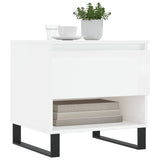 Tavolini Salotto 2pz Bianco Lucido 50x46x50cm Legno truciolato