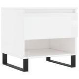 Tavolini Salotto 2pz Bianco Lucido 50x46x50cm Legno truciolato