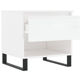 Tavolini Salotto 2pz Bianco Lucido 50x46x50cm Legno truciolato