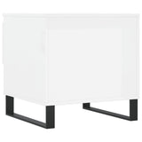 Tavolini Salotto 2pz Bianco Lucido 50x46x50cm Legno truciolato