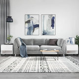 Tavolini Salotto 2pz Bianco Lucido 50x46x50cm Legno truciolato