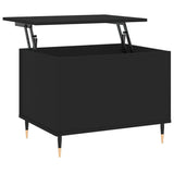 Tavolino da Salotto Nero 60x44,5x45 cm in Legno truciolato