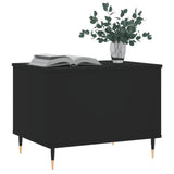 Tavolino da Salotto Nero 60x44,5x45 cm in Legno truciolato