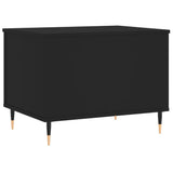 Tavolino da Salotto Nero 60x44,5x45 cm in Legno truciolato