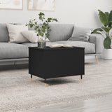 Tavolino da Salotto Nero 60x44,5x45 cm in Legno truciolato