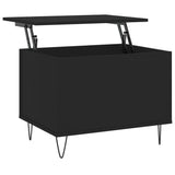 Tavolino da Salotto Nero 60x44,5x45 cm in Legno truciolato