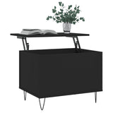 Tavolino da Salotto Nero 60x44,5x45 cm in Legno truciolato