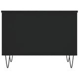 Tavolino da Salotto Nero 60x44,5x45 cm in Legno truciolato