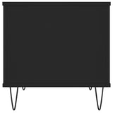 Tavolino da Salotto Nero 60x44,5x45 cm in Legno truciolato