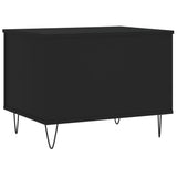 Tavolino da Salotto Nero 60x44,5x45 cm in Legno truciolato