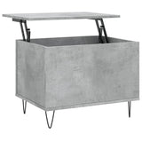 Tavolino Salotto Grigio Cemento 60x44,5x45 cm Legno truciolato