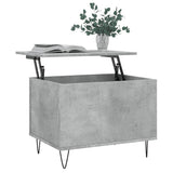 Tavolino Salotto Grigio Cemento 60x44,5x45 cm Legno truciolato