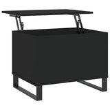 Tavolino da Salotto Nero 60x44,5x45 cm in Legno truciolato