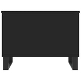 Tavolino da Salotto Nero 60x44,5x45 cm in Legno truciolato