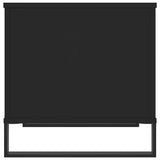 Tavolino da Salotto Nero 60x44,5x45 cm in Legno truciolato