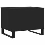 Tavolino da Salotto Nero 60x44,5x45 cm in Legno truciolato