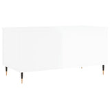 Tavolino Salotto Bianco Lucido 90x44,5x45 cm Legno truciolato