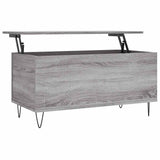 Tavolino Salotto Grigio Sonoma 90x44,5x45 cm Legno truciolato