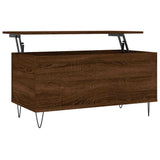 Tavolino Salotto Rovere Marrone 90x44,5x45 cm Legno truciolato