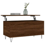Tavolino Salotto Rovere Marrone 90x44,5x45 cm Legno truciolato