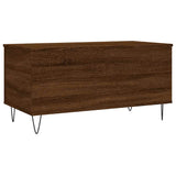 Tavolino Salotto Rovere Marrone 90x44,5x45 cm Legno truciolato