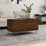 Tavolino Salotto Rovere Marrone 90x44,5x45 cm Legno truciolato