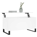 Tavolino da Salotto Bianco 90x44,5x45 cm in Legno truciolato
