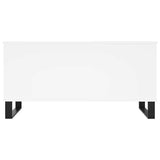 Tavolino da Salotto Bianco 90x44,5x45 cm in Legno truciolato