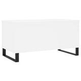 Tavolino da Salotto Bianco 90x44,5x45 cm in Legno truciolato