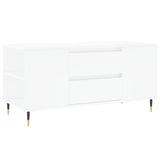 Tavolino da Salotto Bianco 102x44,5x50 cm in Legno truciolato