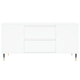 Tavolino da Salotto Bianco 102x44,5x50 cm in Legno truciolato