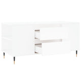 Tavolino da Salotto Bianco 102x44,5x50 cm in Legno truciolato