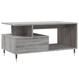 Tavolino da Salotto Grigio Sonoma 90x49x45 cm Legno truciolato