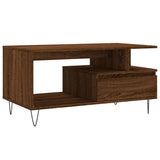 Tavolino Salotto Rovere Marrone 90x49x45 cm Legno truciolato